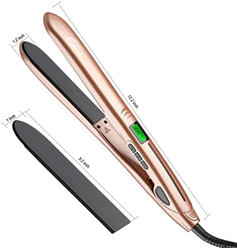 Culwad Hair Straighteners, 2 in 1 Ceramic Flat Iron and Curling Iron with LCD Display, Straightners & Curls with Adjustable Temperature (140-230 ), Dual Voltage
