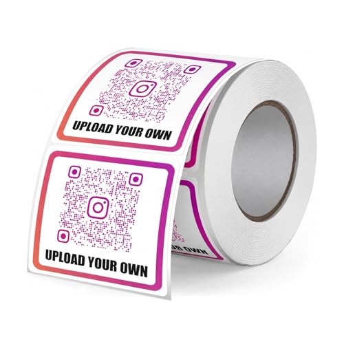 Custom QR Code Stickers Waterproof & UV Resistant – Personalized Vinyl Labels with Your Logo, Link, Text – Multiple Sizes 1.5" to 5" – 50 to 1000pcs for Business Promotion, Packaging