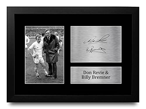 Idée Cadeau Foot Leeds United Photo Autographe Don Revie Billy Bremner A4