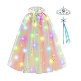 La cape de princesse LED spéciale comprend à la fois une cape lumineuse, une baguette et une couronne. Cette cape lumineuse dispose d'un design convivial, avec les lumières LED positionnées sur le côté extérieur de la cape, assurant à la fois esthétique et confort. En outre, grâce à sa fonction amovible, vous pouvez même l'associer avec n'importe quelle autre robe de princesse appropriée.