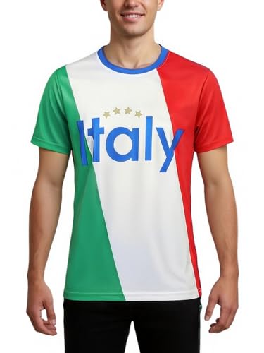 Adult Soccer Jerseys Unisex Soccer-Themed Teams T-Shirts Sports Fans Custom Uniforms Tee Italy L