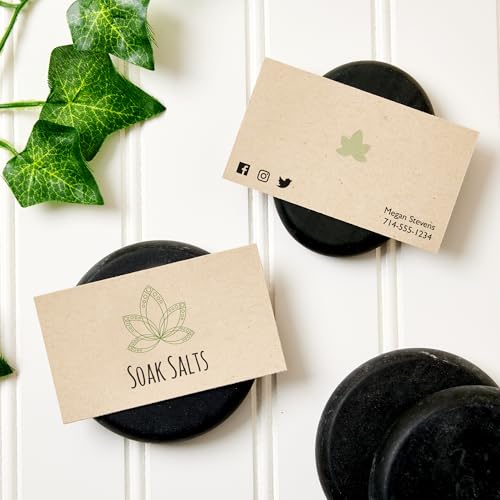 Tarjetas de visita Kraft marrón Avery de 2 x 3.5 pulgadas para impresión inyección de tinta, 150 u 6
