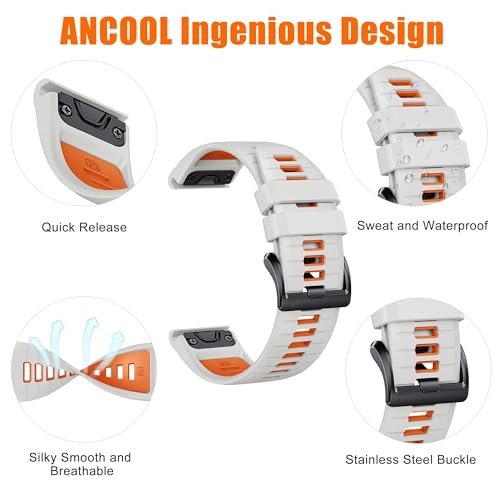 Bracelet montre silicone 20mm résistant pour Instinct 2S 6S