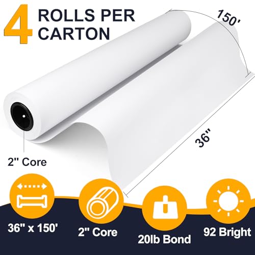 Voisen ROLLS PLOTTER PAPER 36 In X 150 Ft, Cad Bond Rolls,20Lb,Bond Paper thumb #1