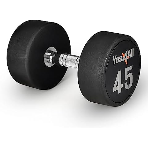 YES4ALL 45lbs Urethane Dumbbell for Strength Training Cover