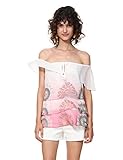 Drei Volants Desigual Damen Bluse Blouse Sleeveless Alyssa Woman PINK, Rosa (Rosa Marlen 3012), Large