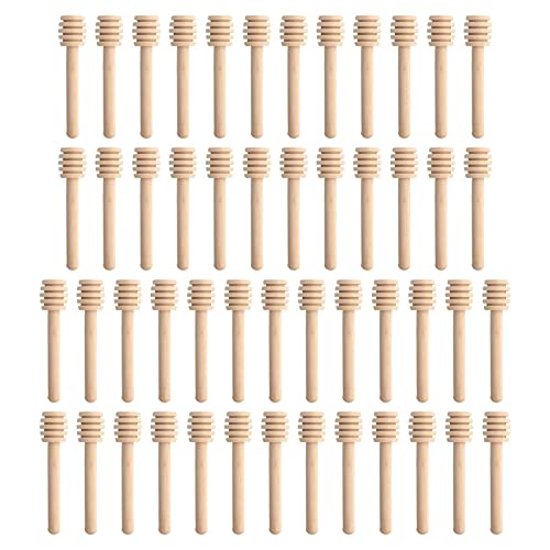 Mini Cuillères À Miel en Bois, 24/50/100 PCS Bâtonnets De Mélange pour Confiture/Miel, 8 cm Cuillère Bâton pour De Miel Collecte De Confiture pour Cuisine Restaurant Mariage Fête Cover