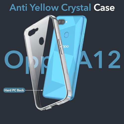 Image of Jkobi Lifetime Anti-Yellow Clear Back Cover Case for Oppo A12 (Sleek Hard Crystal | Shockproof and Camera Protection)