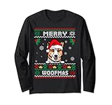 Photo Gallery merry woofmas corgi dog funny ugly christmas sweater maglia a manica Photo Gallery merry woofmas corgi dog funny ugly christmas sweater maglia a manica