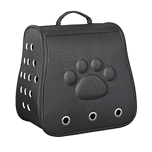 PETCUTE Mochilas para Perros Gatos,Mochila Portadora de Mascotas Plegable con Correa de Hombro Ajustable,Bolsa de Transporte para Mascotas,Mochila para Perro hasta 10kg para Viajar/Senderismo/Camping