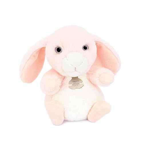 Histoire D’Ours - Doudou Peluche Lapin Rose 20 cm Ultra Doux Stretch – Peluche Bébé Fille Dès la Naissance – Compagnon Câlin & Décoratif – Cadeau Naissance Original – HO3282