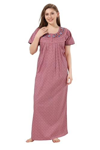 Image of Soulemo Women's Pure Cotton Floor Length Nighty 1690