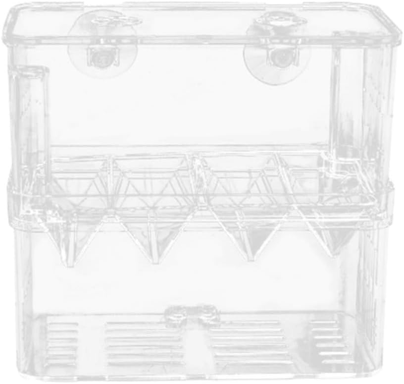 Plastic Fry Breeding Incubator Box with Look Design and Incubation Partition for Isolation of Juvenile Fish in Aquarium Tanks