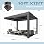 YOLENY Electric Louvered Pergola 10x13, Solar and Electric Powered, Integrated LED and 4 Side Screens, Full Aluminum Frame and Louvers, Adjustable Rainproof Roof for Outdoor Living, Dark Gray