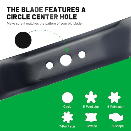 Image of Grasscool 21 inch Deck Craftsman Mower Mulching Blades Replacement 406712 | Fit OEM 532406712 165833 175064 189028 532189028,Husqvarna 21'' Push Walk Behind Lawnmower Parts,Gator Sharper Cuts Mulch
