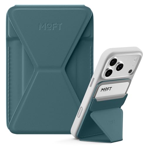 Image of MOFT Magsafe Wallet Stand Compatible with iPhone 16 /15 /14 /13 /12 Series, Angle Adjustment & MOVAS Phone Stand, Light Jungle