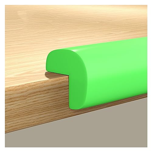 Image of XPLKQXE Sharp Edge Safety Corner Edge Foam Padding, Edge Guards Bumpers Adhesive, Edge Corner Protector Guards for Table Edges & Sharp Corners(Green-A,5pcs)