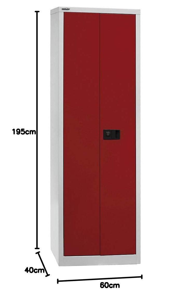 BISLEY Armoire à Portes battantes universelles avec 4 étagères 5 Oh, Largeur 600 mm