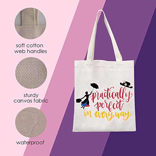 Mary Poppins Cosmetic Make Up Bag Mary Poppins Gift Practically Perfect In Every Way Makeup Zipper Pouch Bag For Women (Tote) #TOP3
