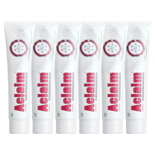 Image of Aclaim Toothpaste for Remineralisation | Protect Teeth Enamel | Prevent Tooth Decay | Repair Enamel | Gum Care | Teeth Whitening | Fluoride-free Tooth paste for Complete Oral Care (Pack of 6) 70g each
