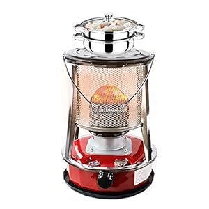 Draagbare duurzame kerosine kachelkachels, niet-elektrische olieverwarming voor binnen buiten camping kokend water, grote capaciteit kerosine ovenbrander 4.6L/6L 10000 BTU, 6 Wick Heater