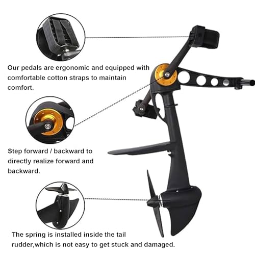 KJZQLMZ Kayak Pedal Drive Motor, Pedal Power Unit, Kayak Pedal Power, Fishing Boat Propulsion, Enhanced Water Exploration, Pedal Drive Propulsion