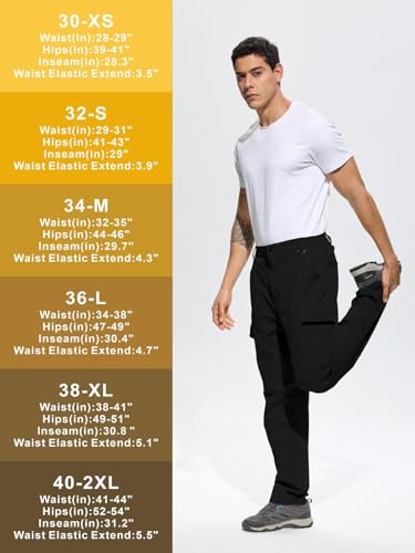 Work Pants for Men Waterproof Lightweight Quick Dry Travel Fishing Camping Men Hiking Cargo Pants Outdoor 6 Pockets4