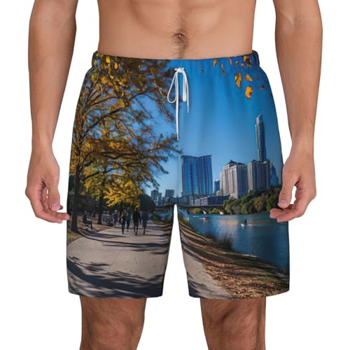 Short de bain respirant homme Austin Texas léger à séchage rapide pour le surf