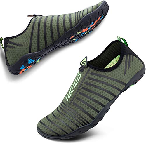 SIMARI Womens Mens Sports Water Shoes Quick Dry Barefoot for Swim Diving Surf