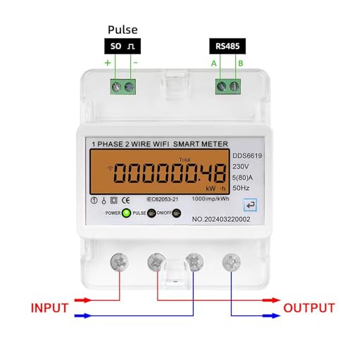 Compteur de puissance intelligent WiFi télécommandé via Smartlife LCD