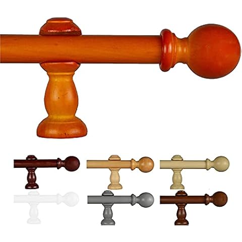 Caecus Blinds Outlet WOODEN CURTAIN POLE EYELET POLE FOR CURTAINS 28MM WOOD POLE Cover