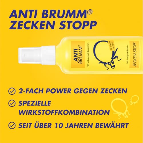 Anti Brumm Zecken Stopp Pumpspray, 150ml: Repellent für den zuverlässigen Zeckenschutz, Zeckenspray mit Icaridin und Eucalyptus citriodora Öl