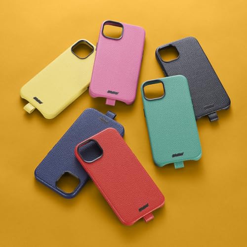 Housse iPhone 13 Mini rose en simili cuir avec intérieur microfibres