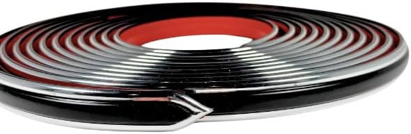 Cowles 5/8" x 26' Chrome + Color Mid-Line Body Side Molding, with Finished Pointed Ends *Comes in 2 13' Strips with Ends* (Dark Blue and Chrome)