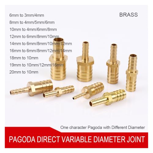 Accesorio de latón de alta resistencia para unión variable 19mm-10mm 6