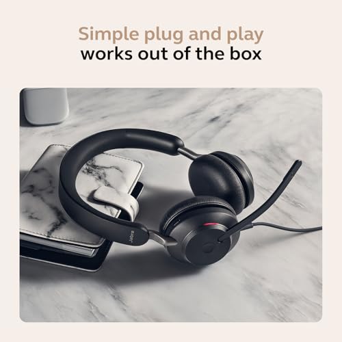 Jabra Evolve2 40 SE (2026 Version) Wired Stereo Noise-Cancelling Headset - Features 3-Microphone Call Technology and USB-C/A Cable - UC, All Platforms - Black - image 8