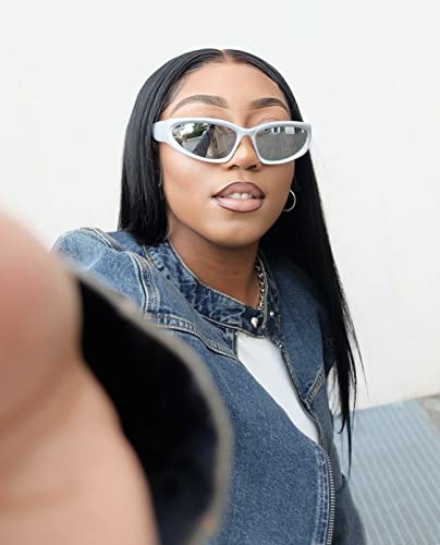 DUPER Sunglasses Womens Y2k Glasses- Wrap Around Sunglasses For Womens, Trendy Sunglasses Men Mob Wife Rectangle Sunglasses2