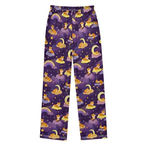 ALAZA Dream Fox Moon Star Cloud Pajama Lounge Pants Long Sleep Pajama Bottoms with Pockets2