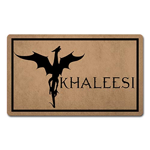 Funny Welcome Mats Anti-Slip Door Mats for Entrance Way Indoor Mat / Rubber Mat / Personality Rugs Kitchen Rugs and Mats 18"(W) x 30"(L) (Khaleesi Mother of Dragon Game of Thrones)