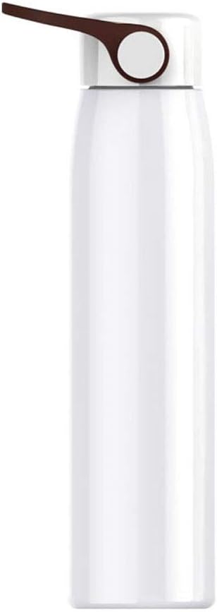450ML Single Layer Vacuum Insulated Stainless Steel Water Bottle-Scratch Resistance,Dishwasher Safe&Eco-Friendly for Outdoor Sport Camping Running,Camping MM-34 (White)