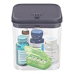 Gemaxvoled Medicine Lock Box with Code - Small Lockable Storage Box for Pills, Fridge Food & Phone | BPA-Free, Childproof | 5.5x5.5x6.3in | Home, Office & Travel Safe