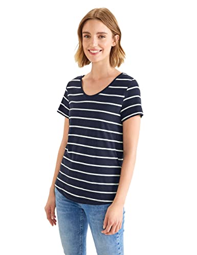 STREET ONE Kurzarmshirt Flammgarn