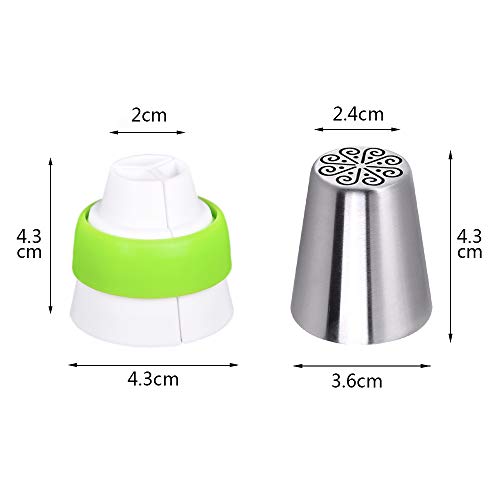 image for Feleph Russian Piping Tips Cake Decorating Supplies 13 Pcs Large Flowe