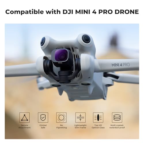 Image of K&F CONCEPT 4 Pack ND UV CPL Filters Kit Compatible with DJI Mini 4 Pro | CPL+UV+ND8+ND16 Light Reduction,Anti-Glare,Anti-reflective, Multi-Coated Optical Glass Filter Drone Camera Accessories- FD031