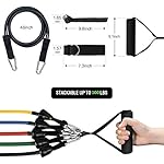 11 Peças Elástico Extensor Exercicio Funcional Até 100 libras Kit Elástico Extensor Treinamento Pilates Exercícios Academia Acessórios 15 413TYQGDASL