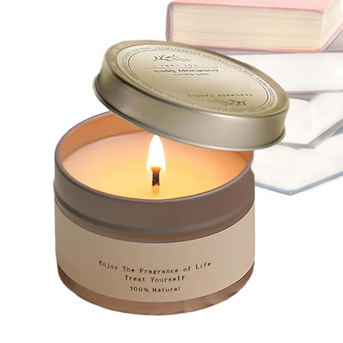 Vela con aroma, decoración de aromaterapia con aceite vegetal, tarro de cera de soja, para escritorios, meditación, salas de estar, mesas de comedor, dormitorios, senderismo, camping