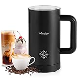 Vencier Electric Milk Frother and Warmer, Automatic Foam Maker for Lattes, Cappuccinos and Hot Chocolate, Hot and Cold Froth plus Heat Only, One-Touch Control, Quiet Operation, Non-Stick Coated Jug, A