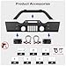 Off Road Front and Rear Bumpers Set fit for Jeep Wrangler JK JKU 2007-2018,Built-in Winch Plate w/D-ring LED Light and Fog Light Hole,Front Rear Bumper Combo Powder-Coated Black