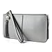 Befen Soft Leather Wristlet Phone Wallet, Clutch Wristlet with Exquisite Tassels /Wrist Strap - Fit iPhone 6 Plus/Samsung Note 5 - Gray