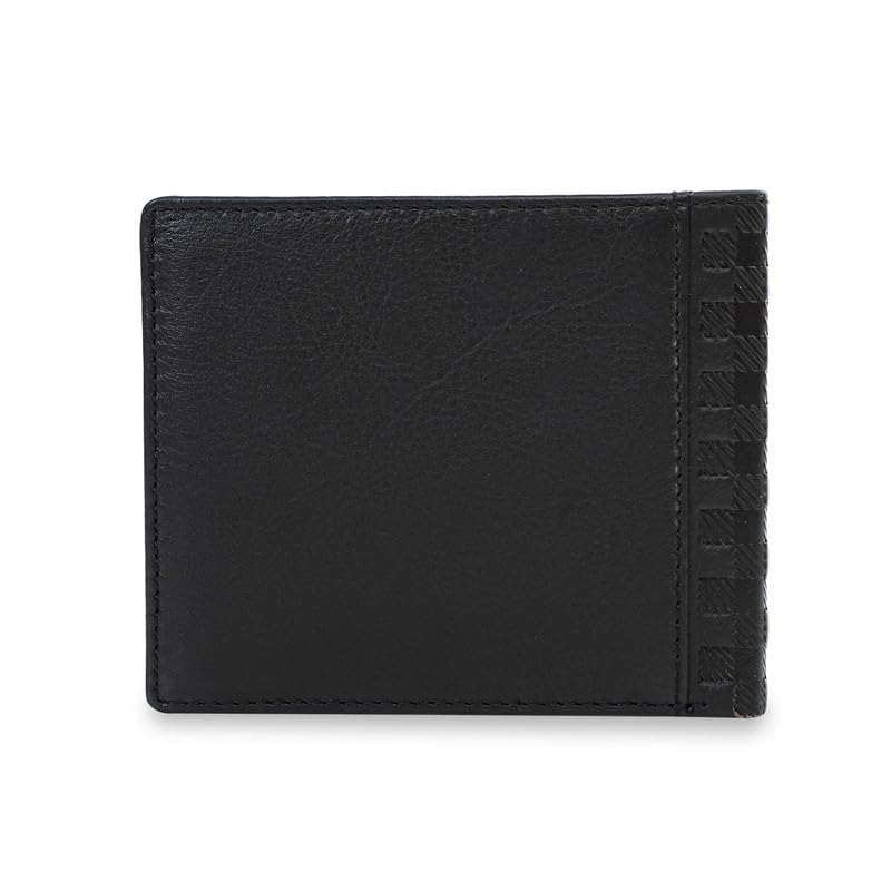 Image of Tommy Hilfiger Men's Leather Global Coin Wallet Palena| Brown Bifold with Debossed Pattern & Coin Pocket | Stylish & Functional | Ideal for Gifting